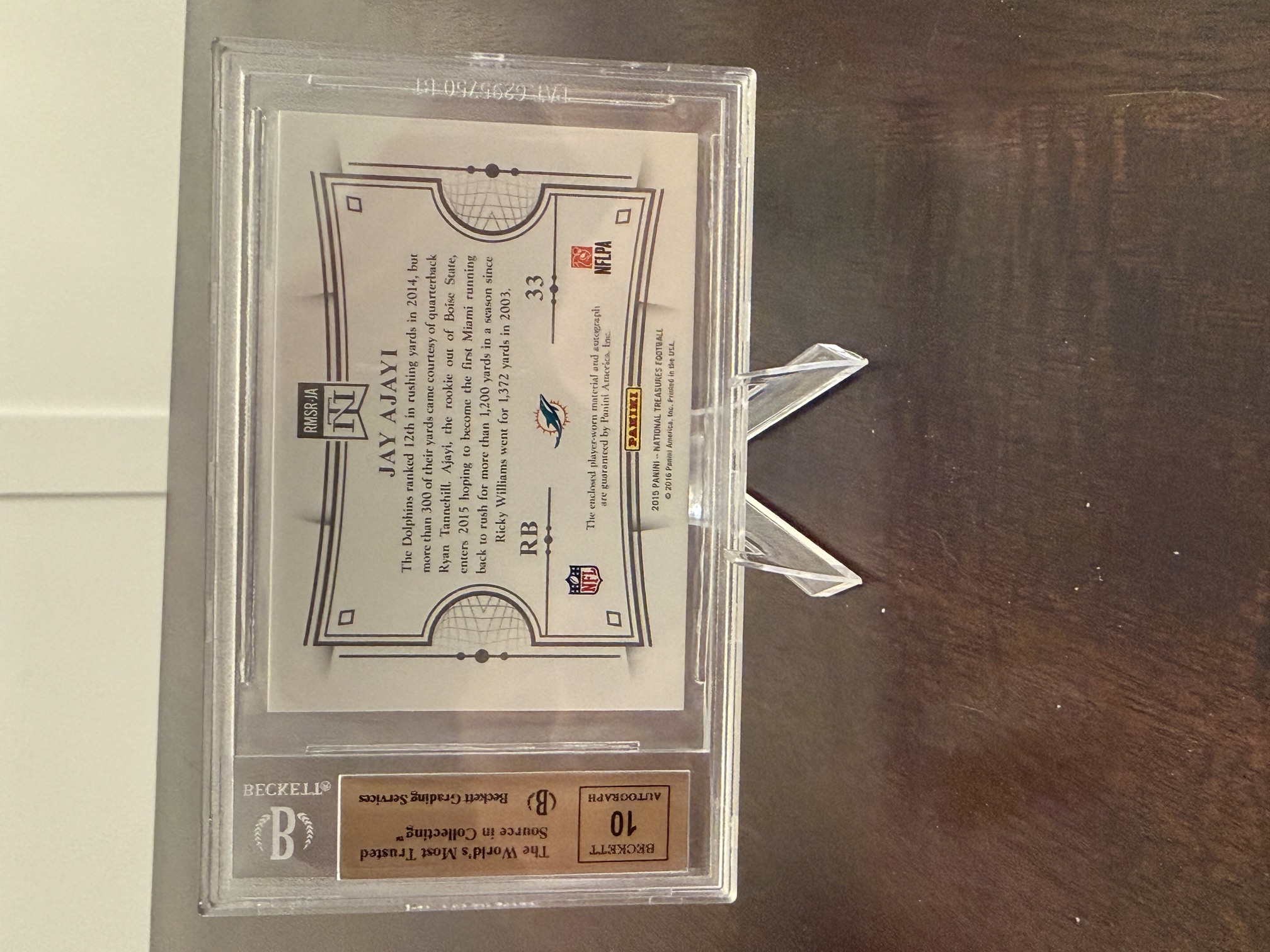 Back of card