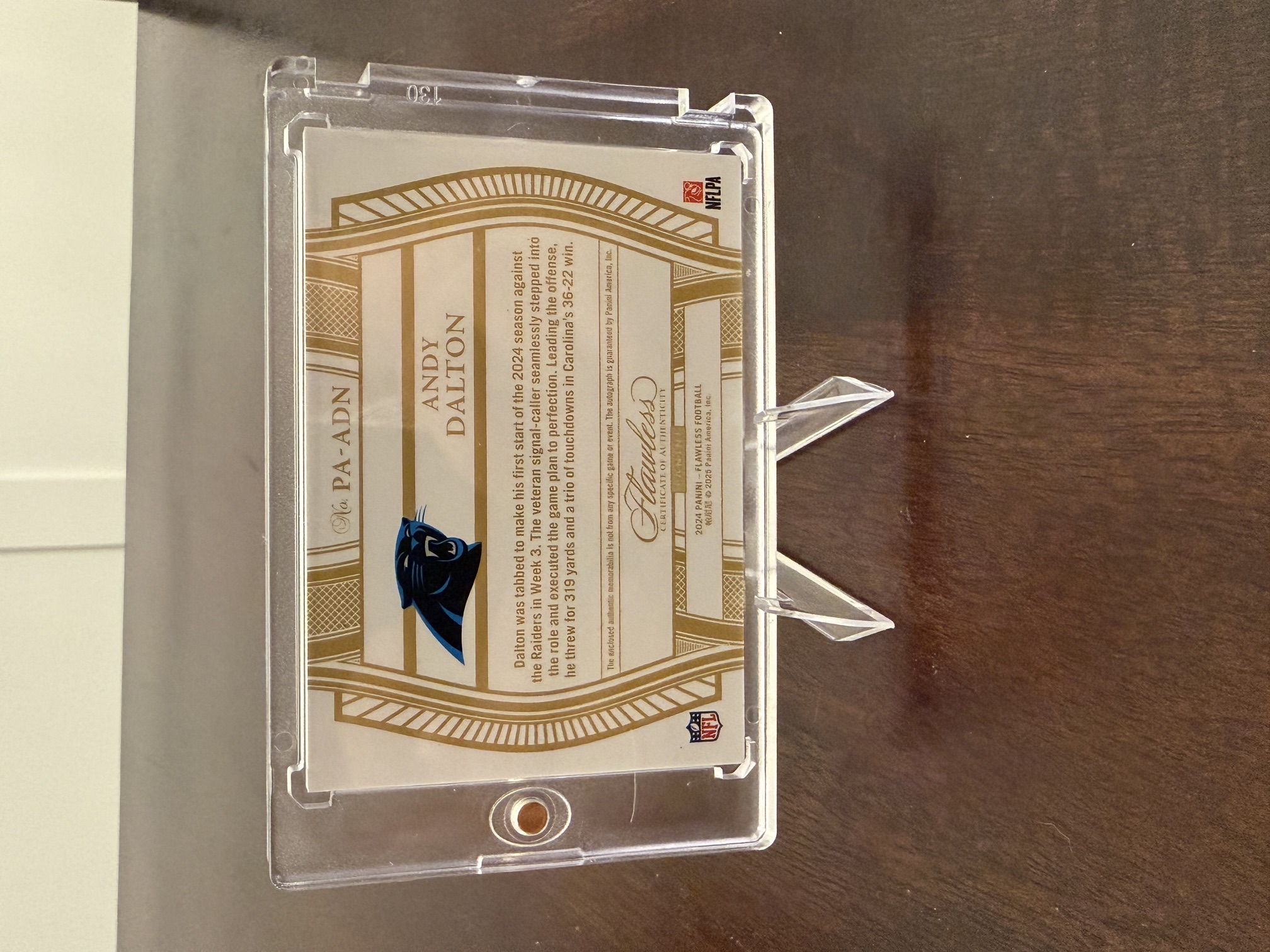 Back of card