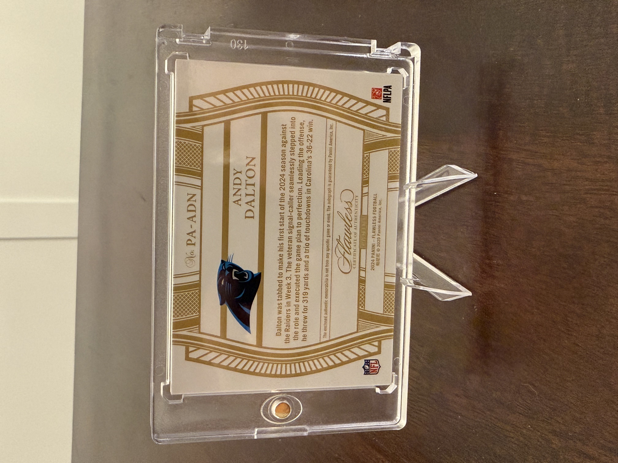 Back of card