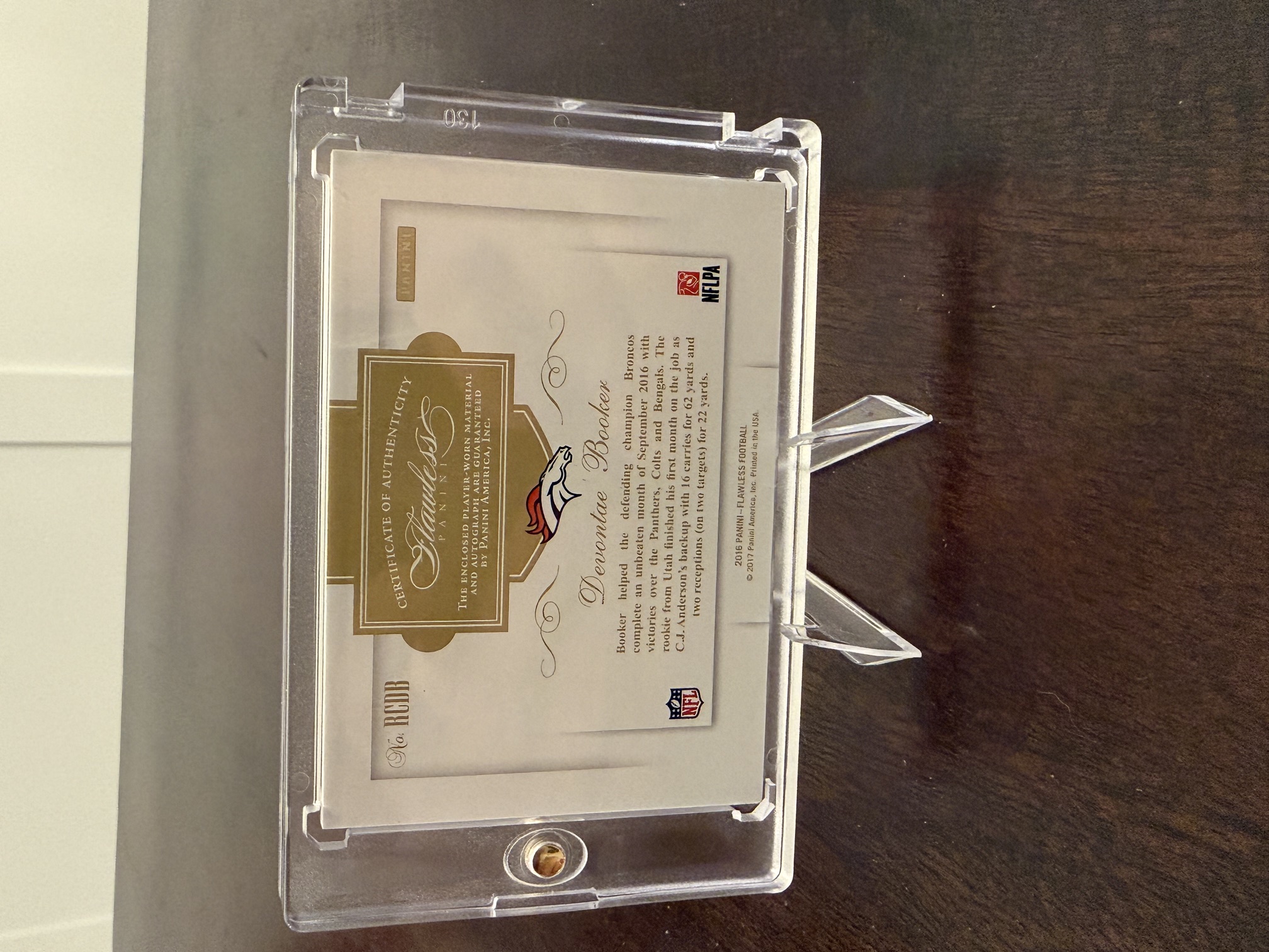 Back of card