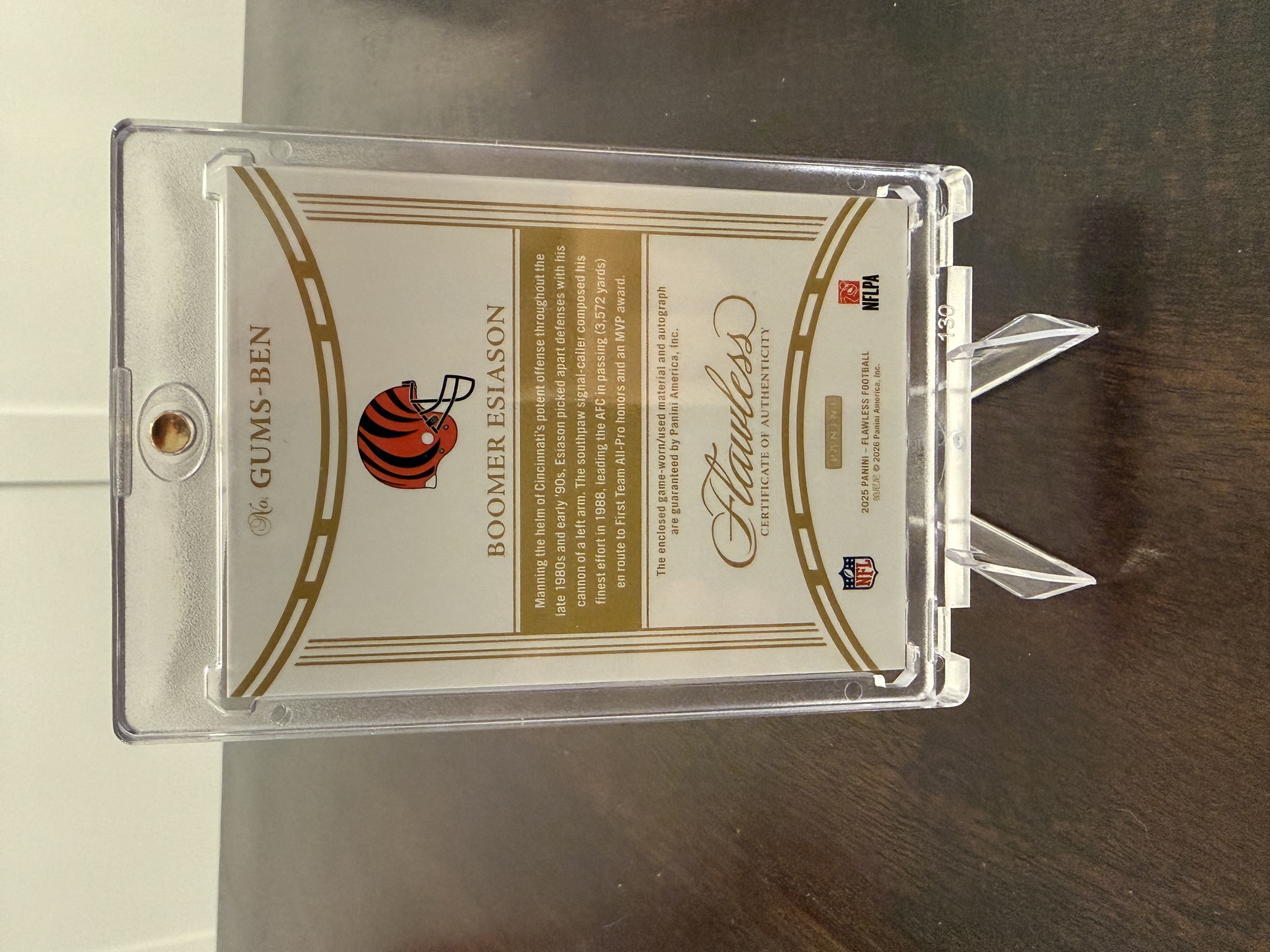 Back of card