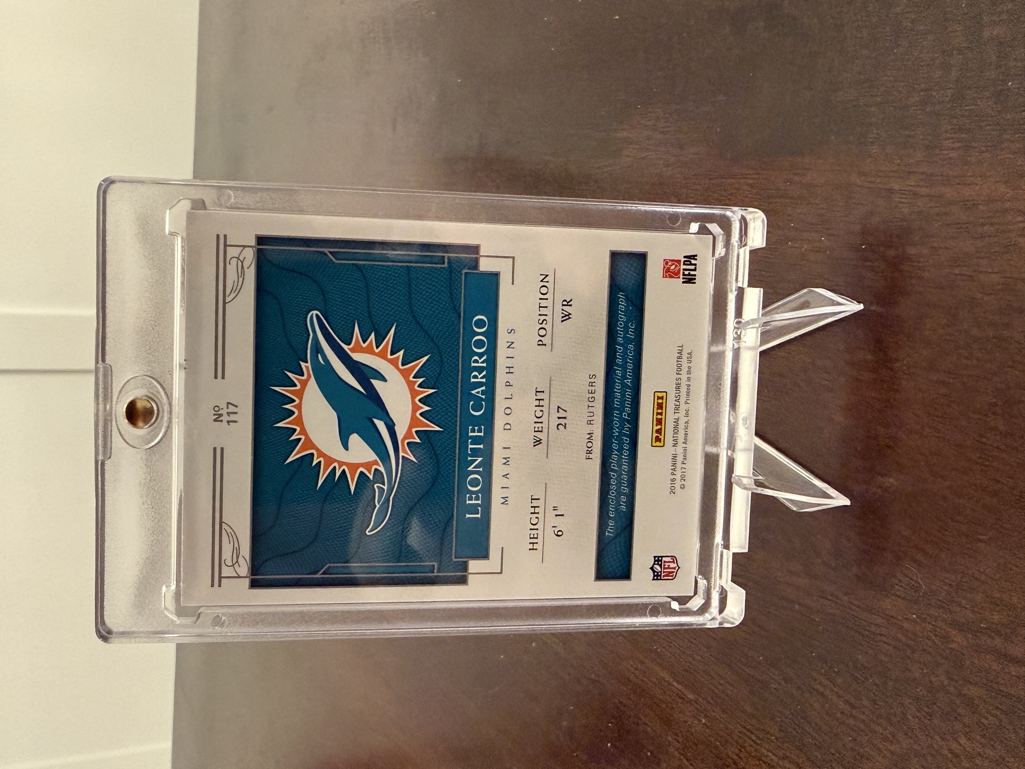 Back of card