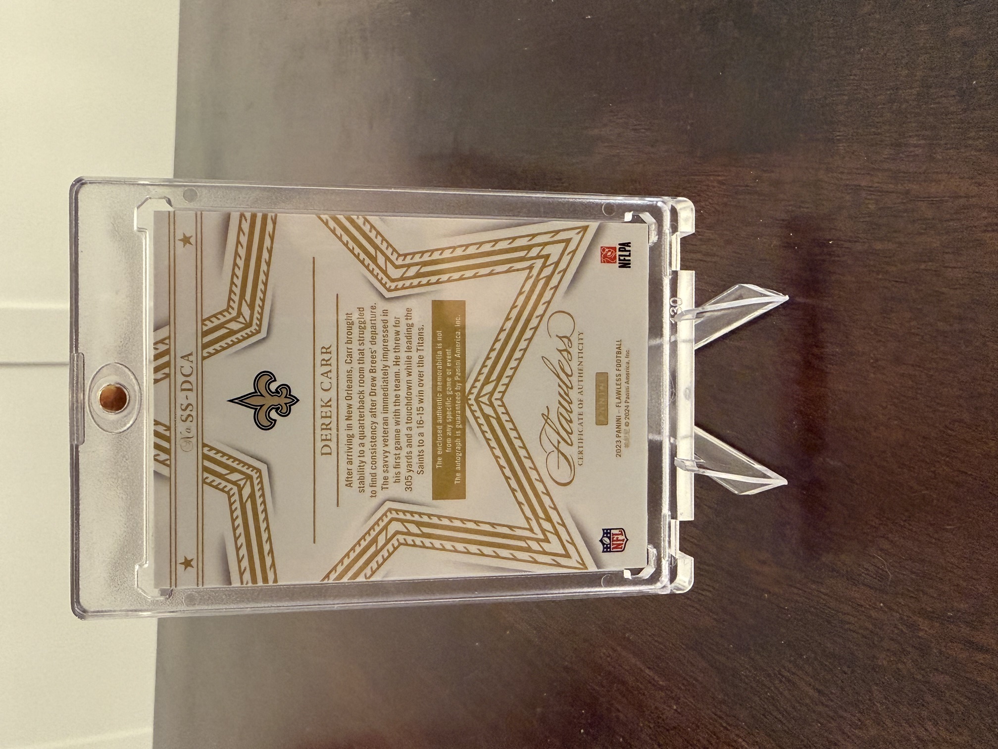 Back of card