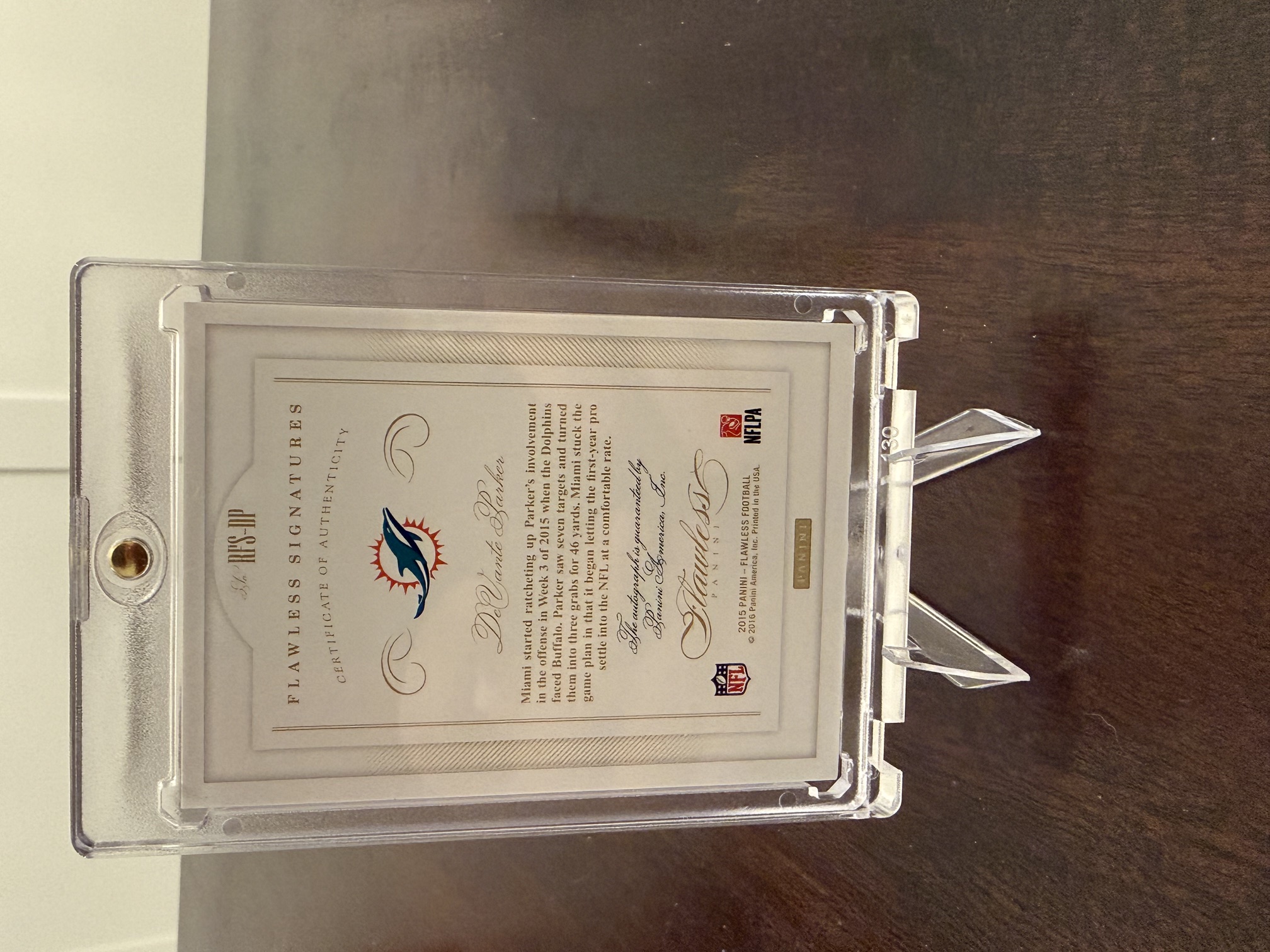 Back of card
