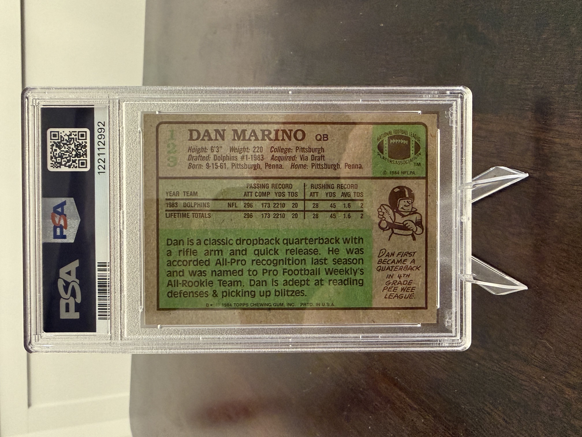Back of card