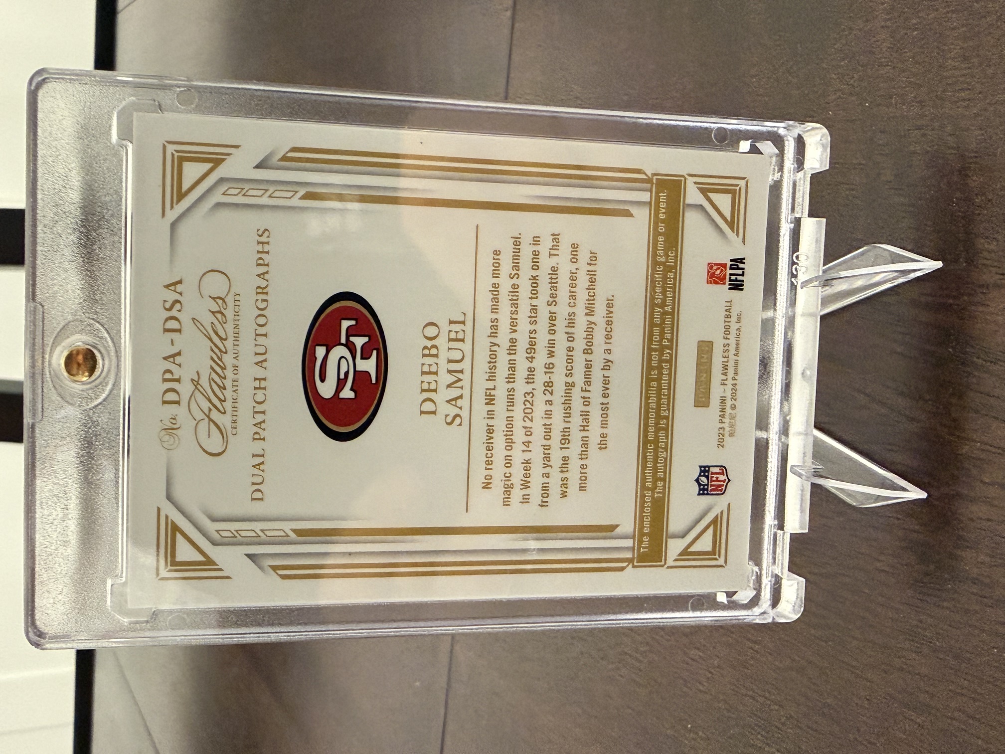 Back of card