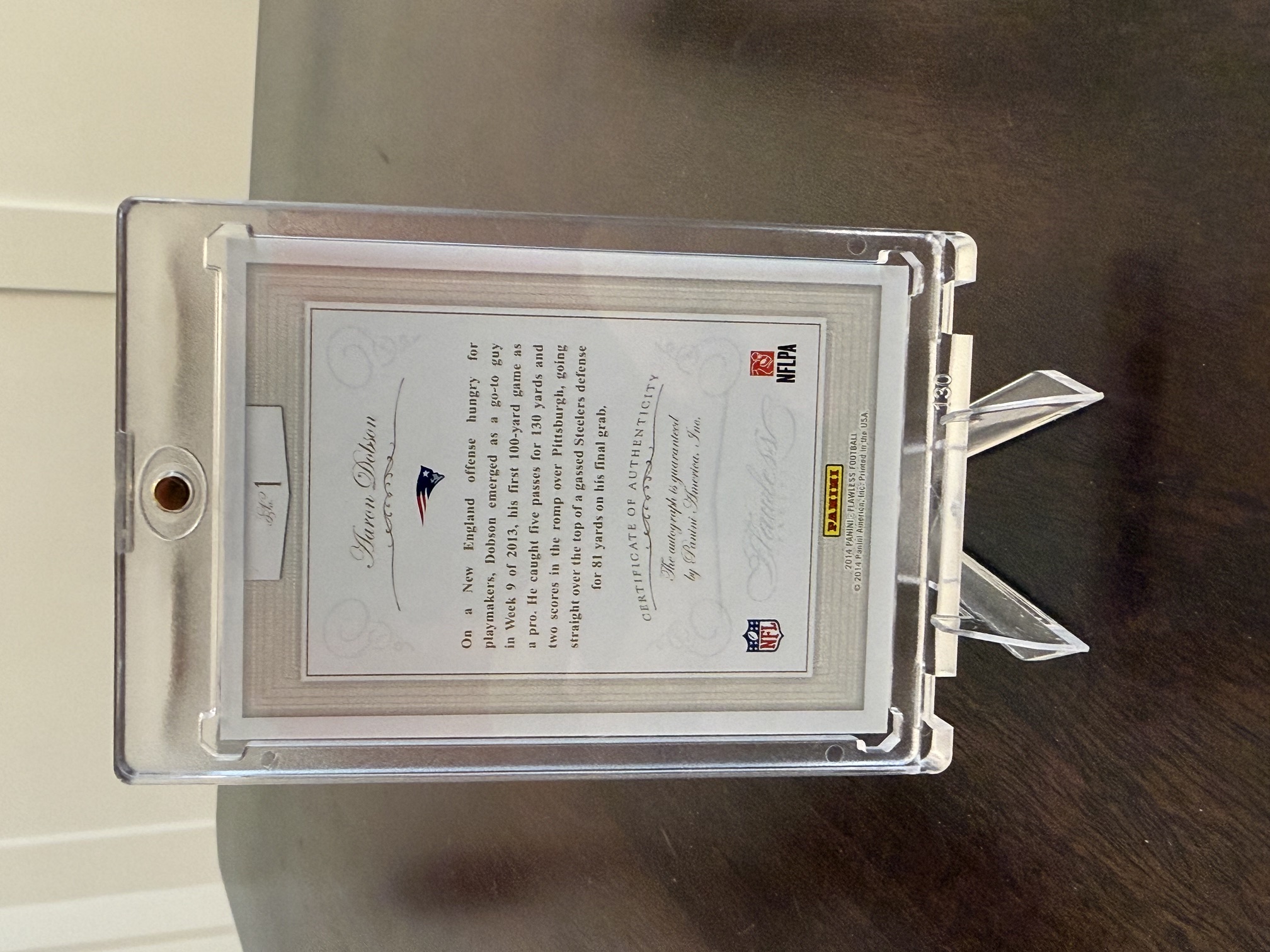 Back of card