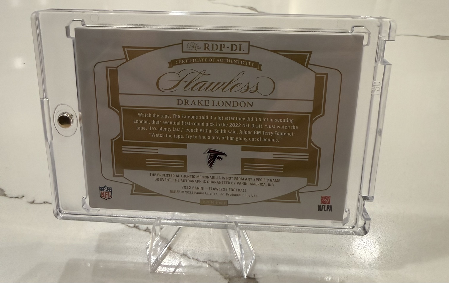 Back of card