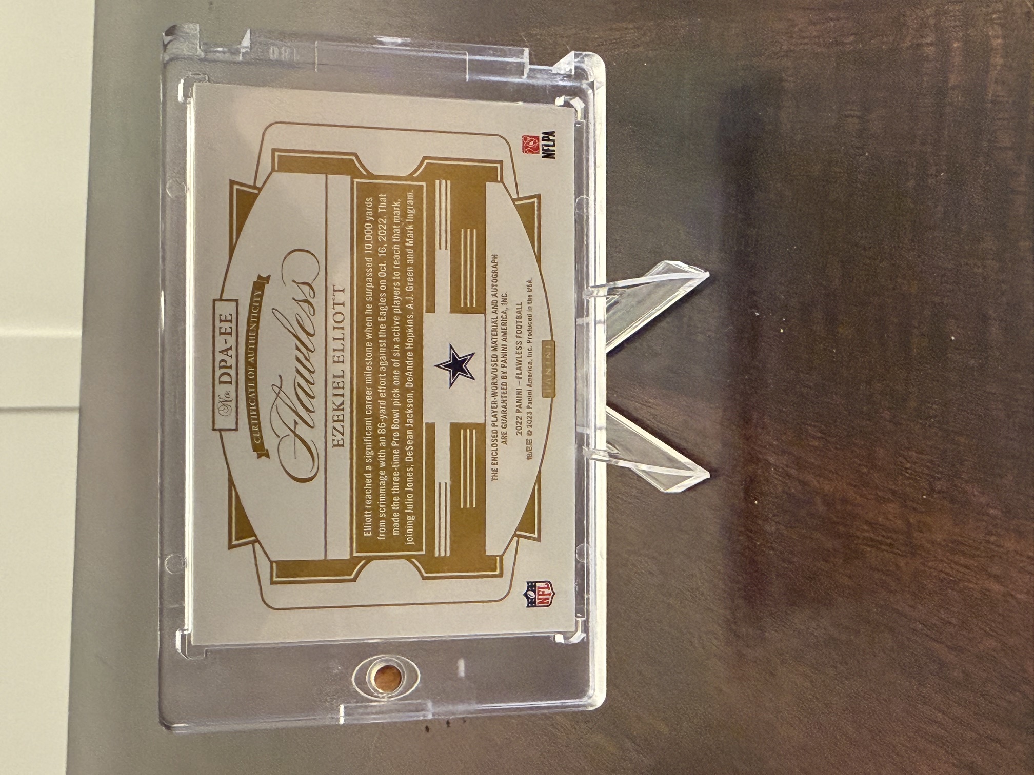 Back of card