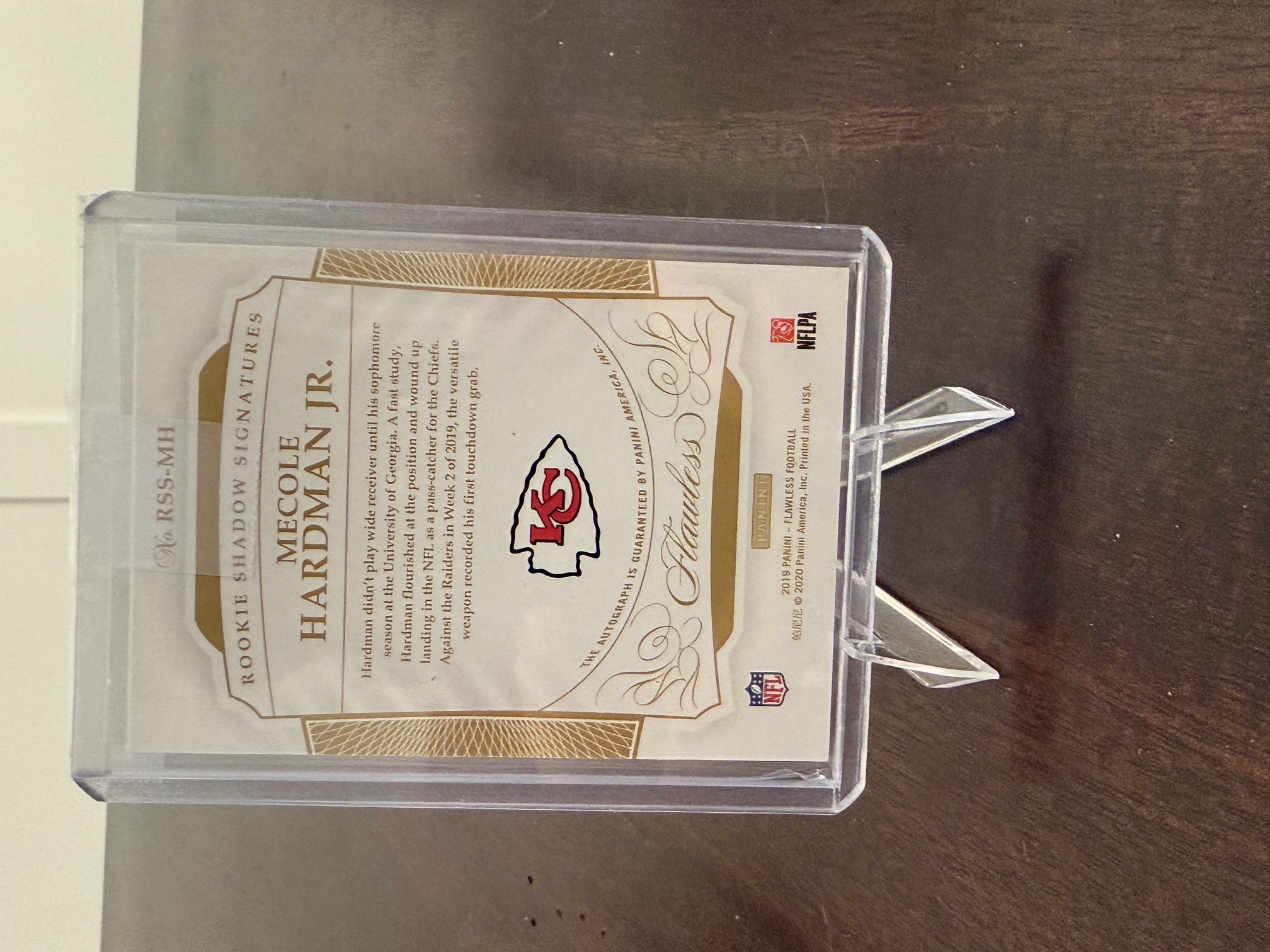 Back of card