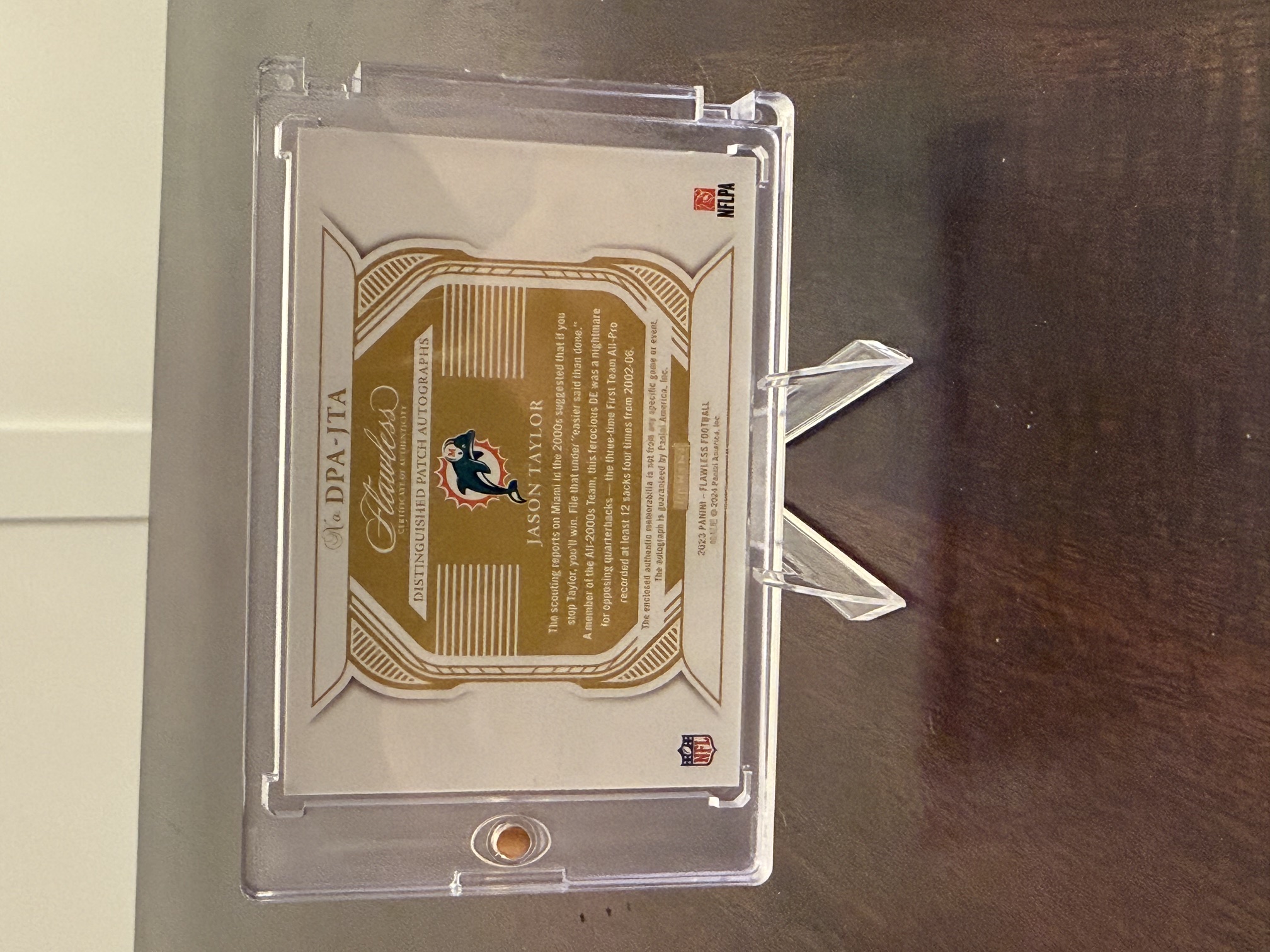 Back of card