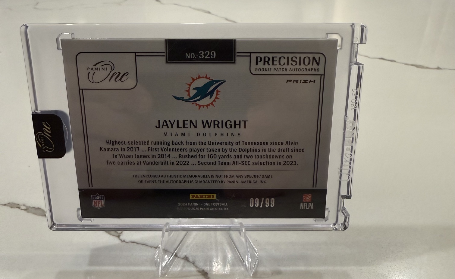 Back of card