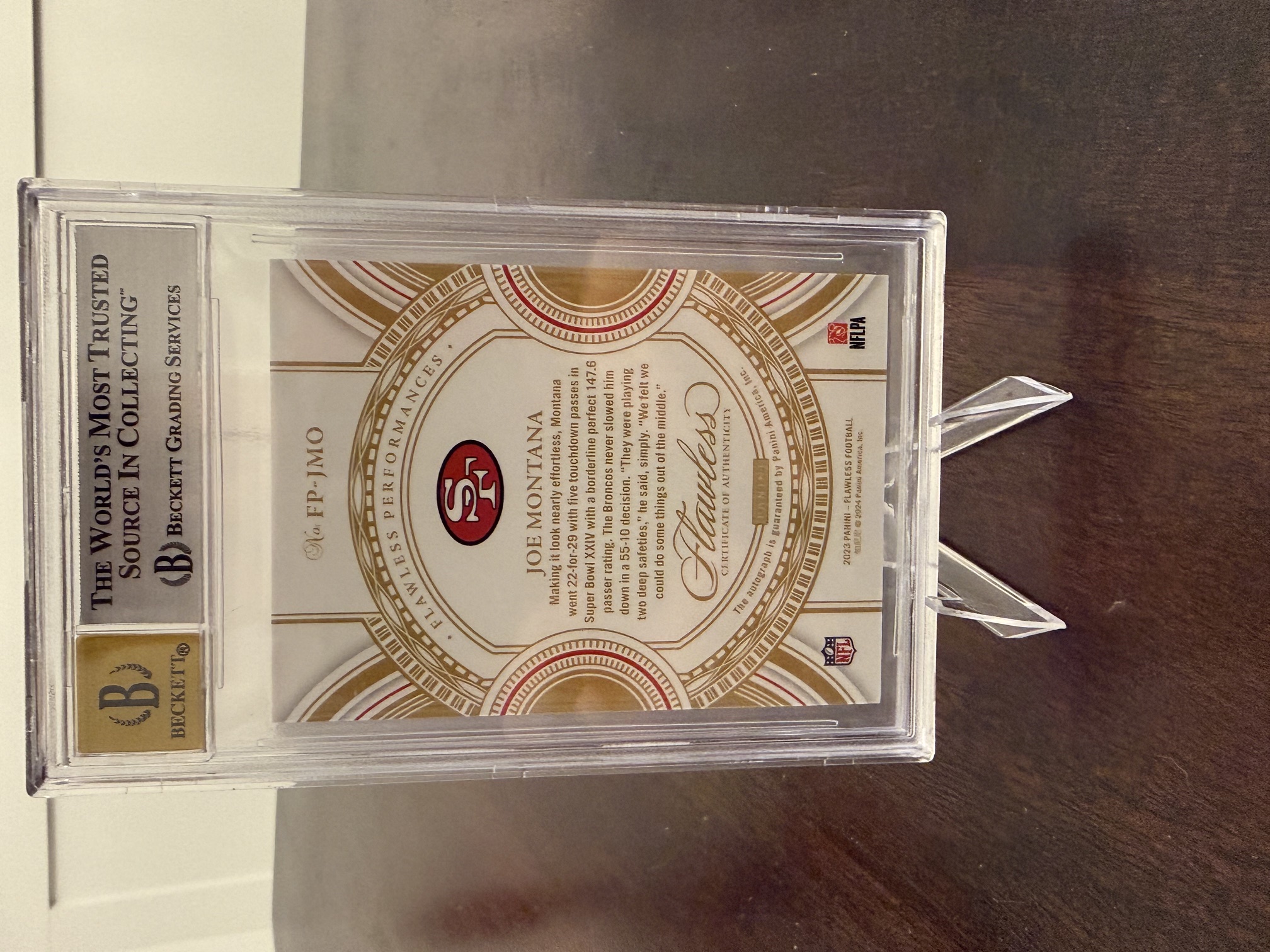 Back of card