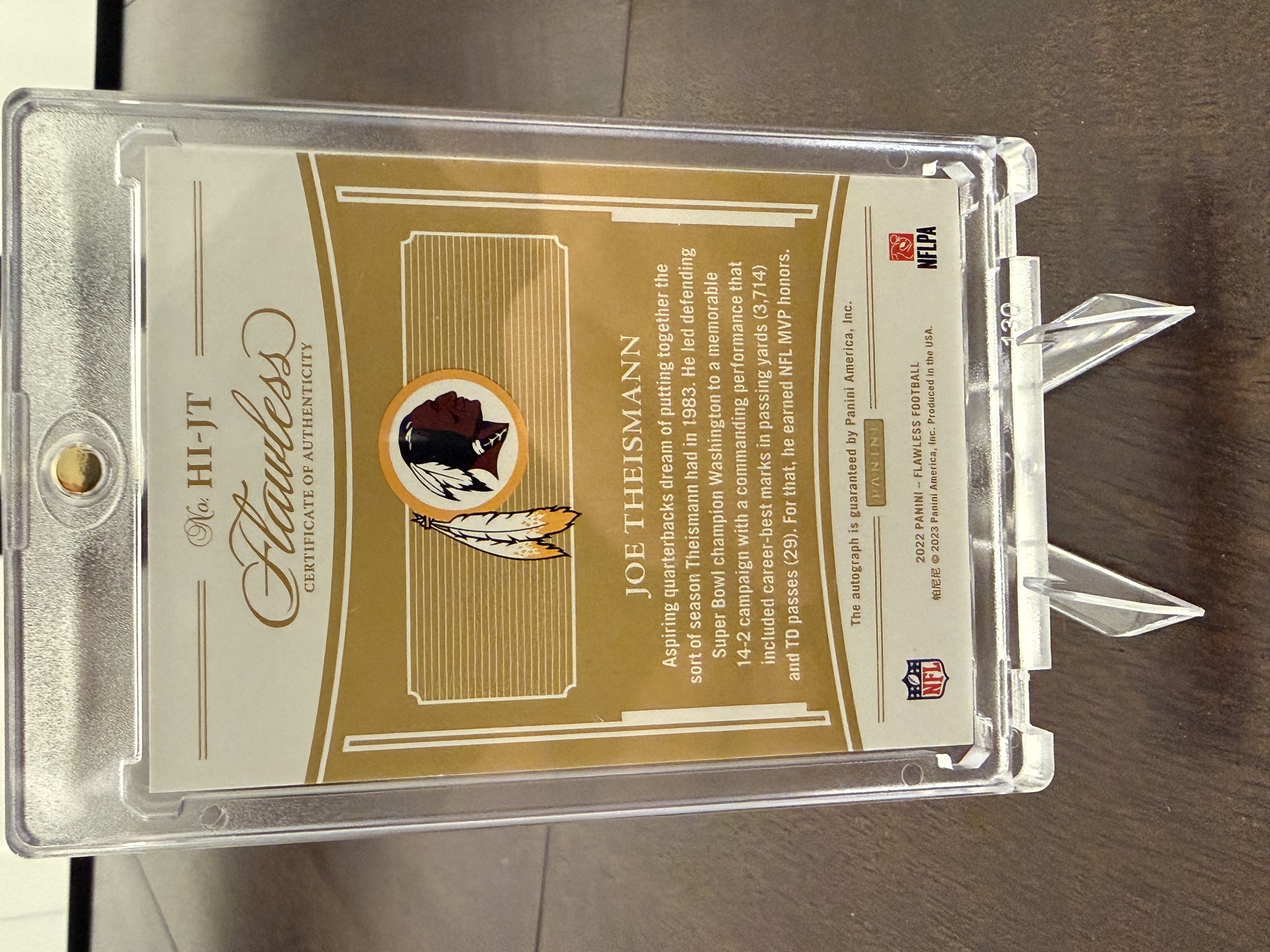 Back of card