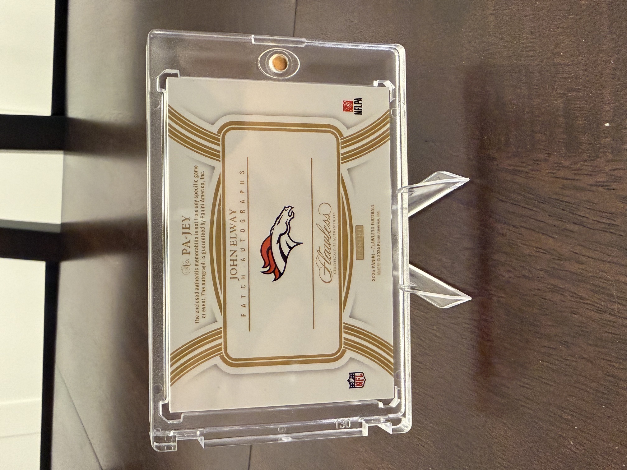 Back of card