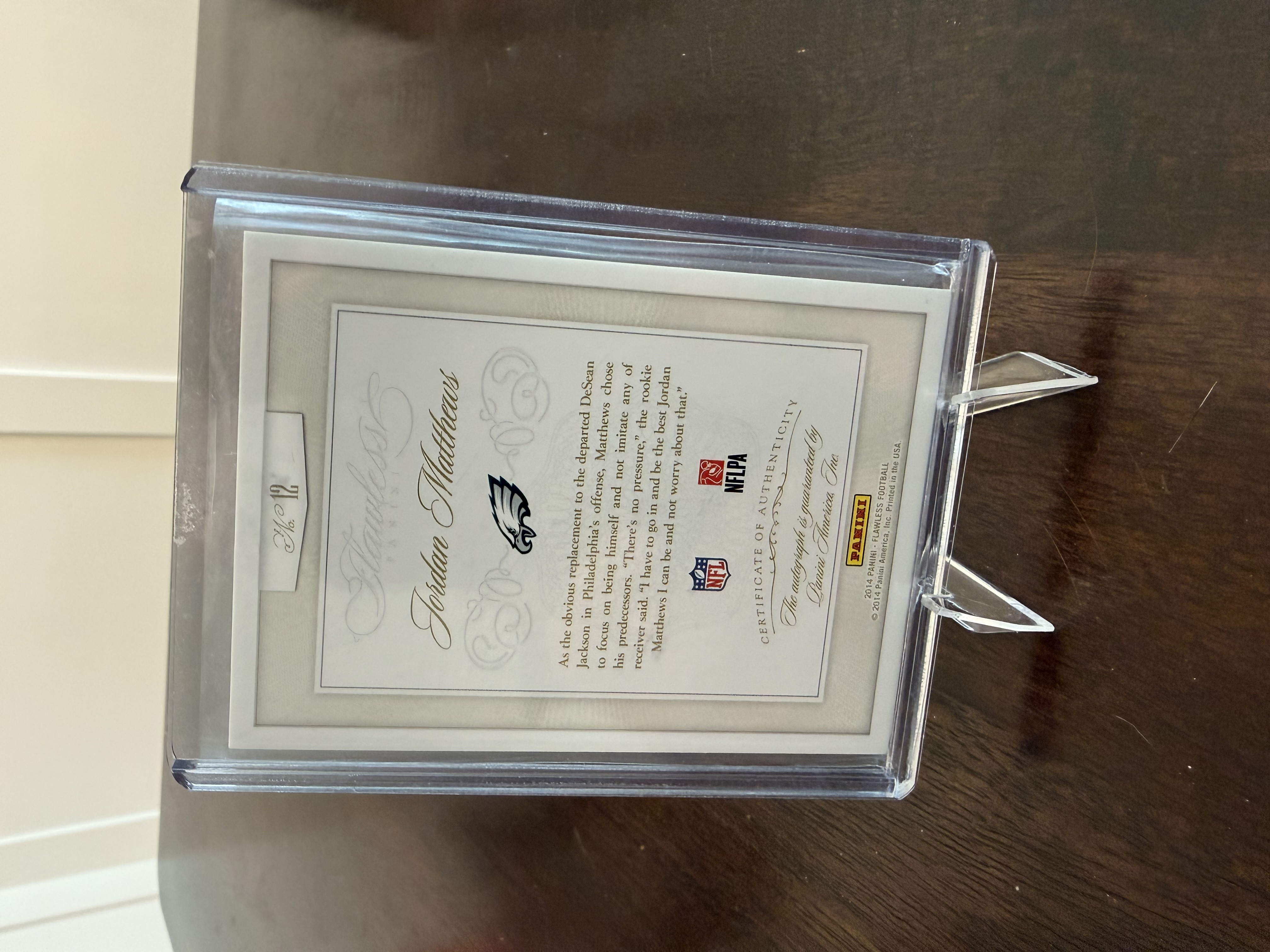 Back of card