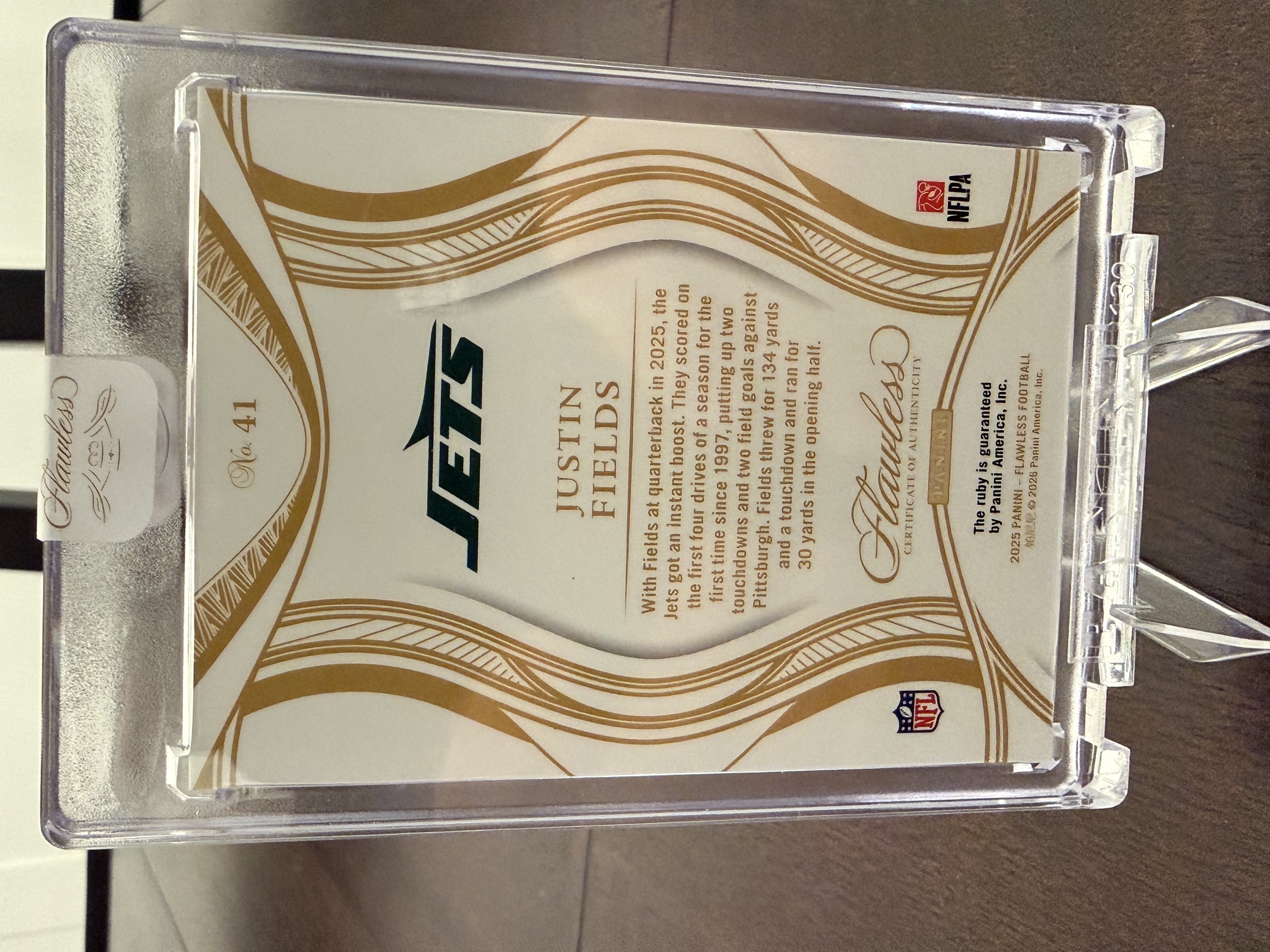 Back of card
