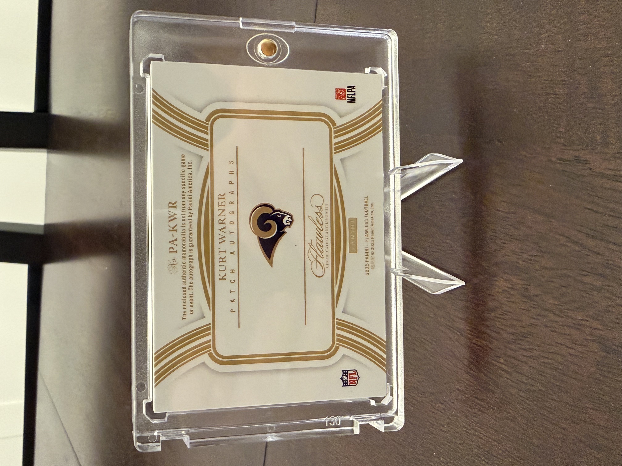 Back of card