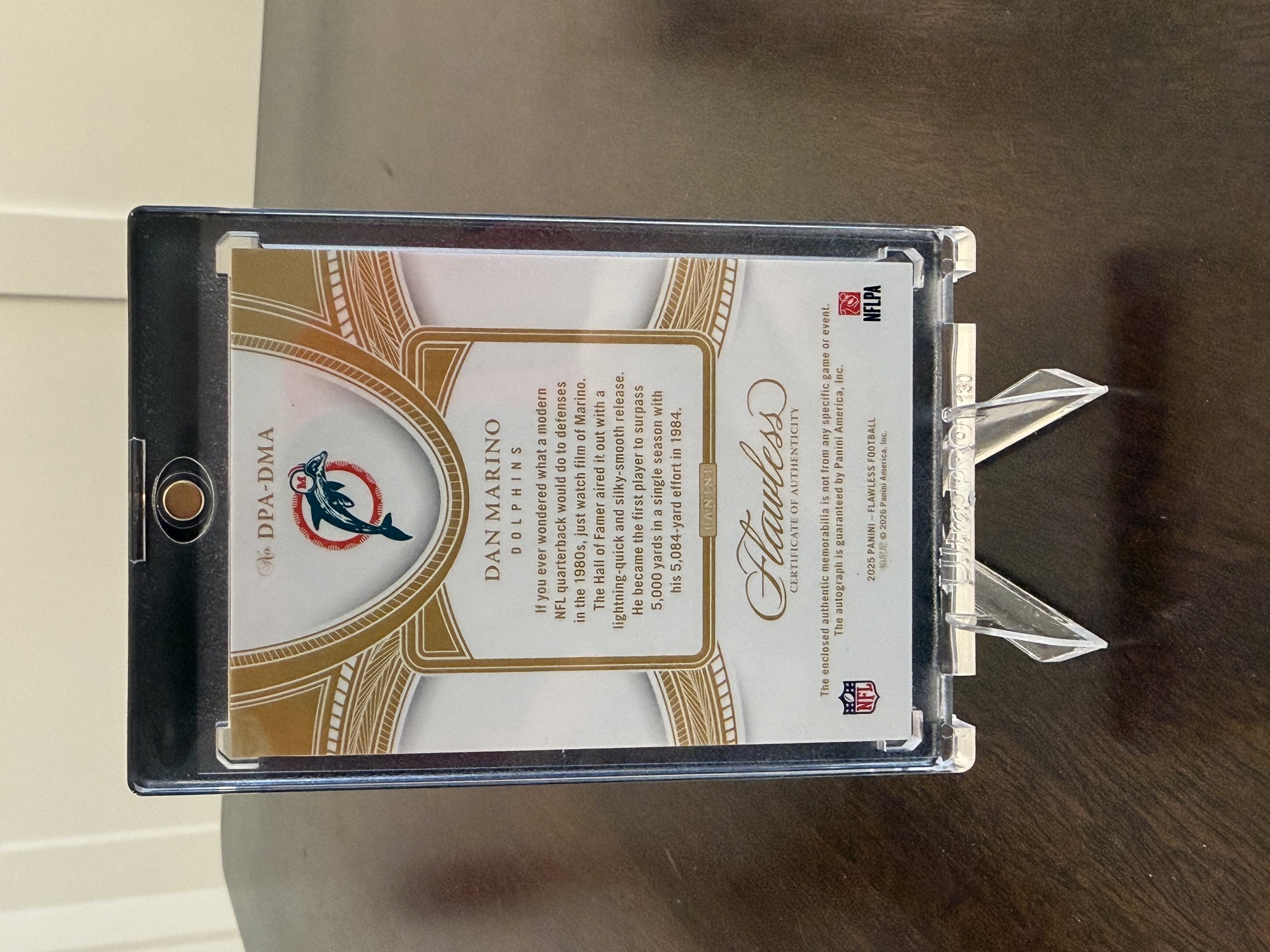 Back of card
