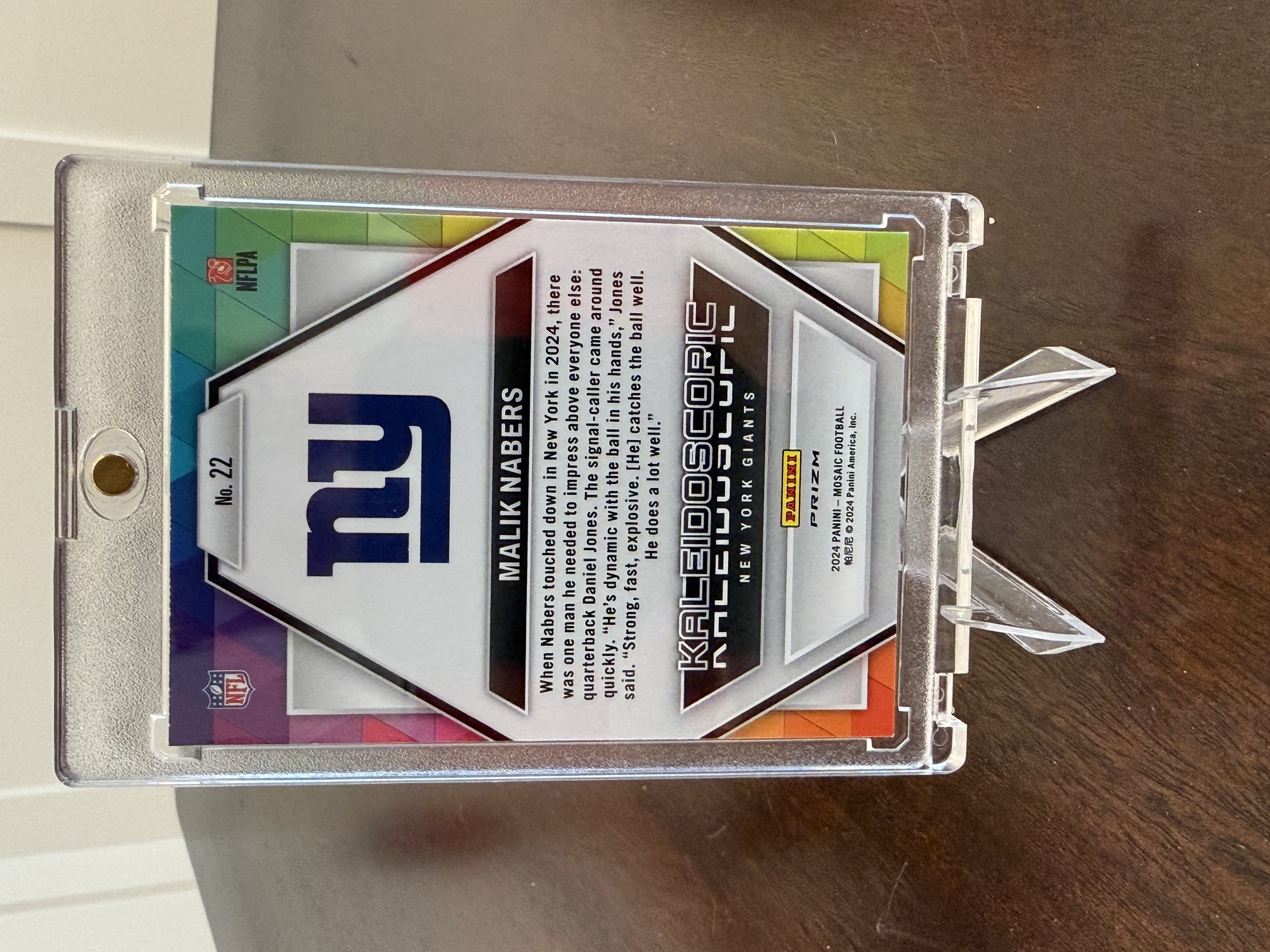 Back of card