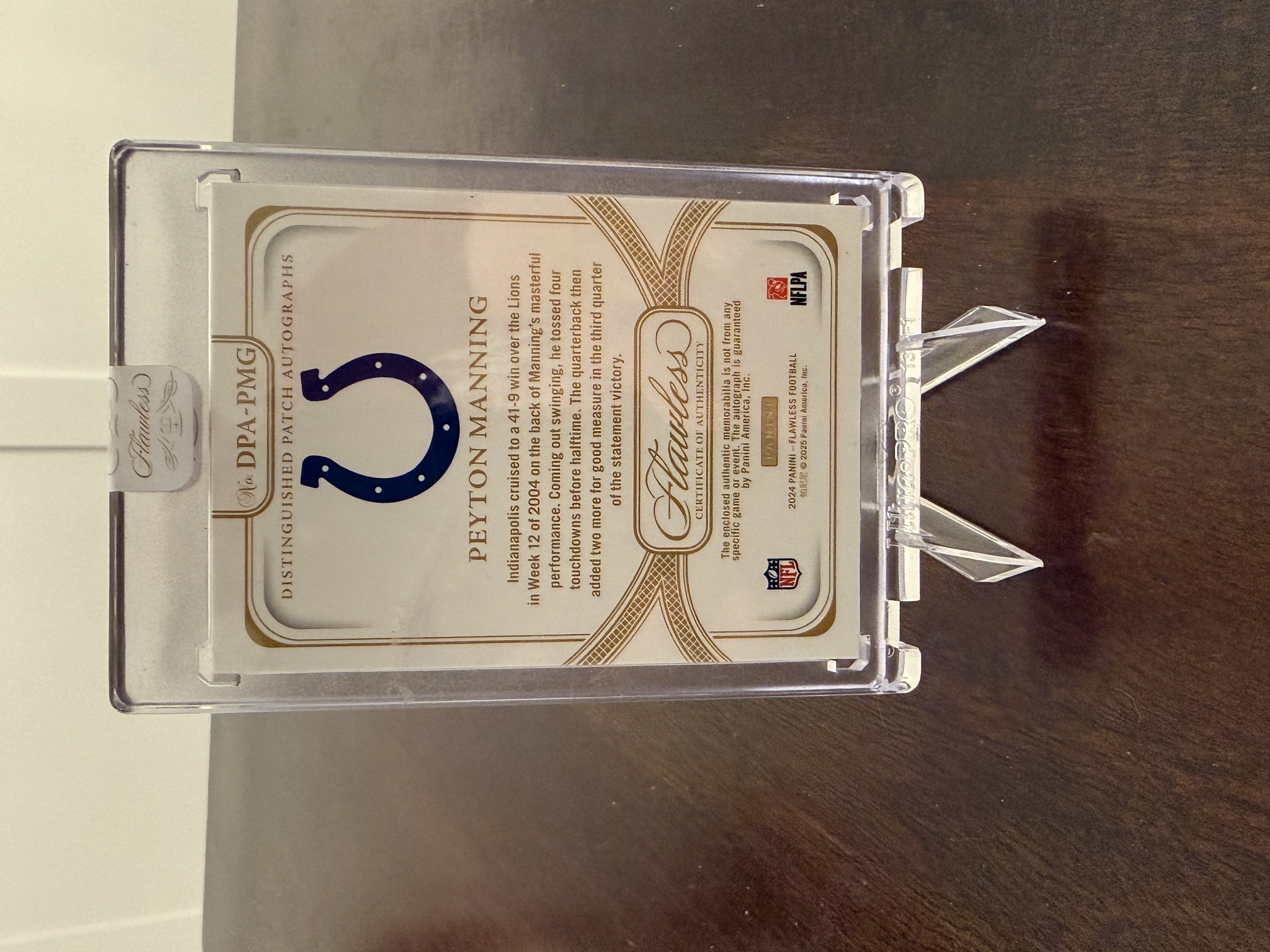 Back of card