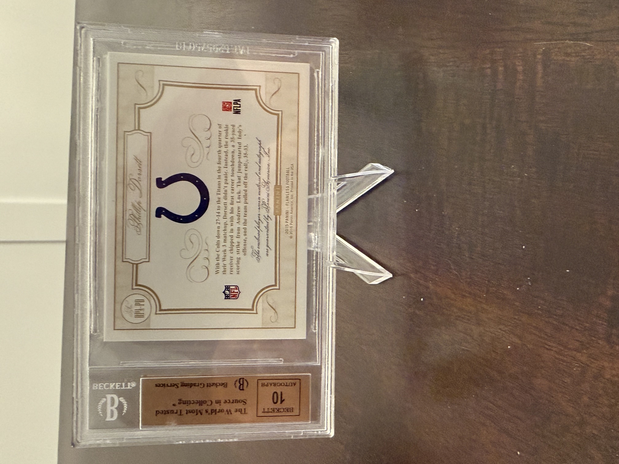 Back of card