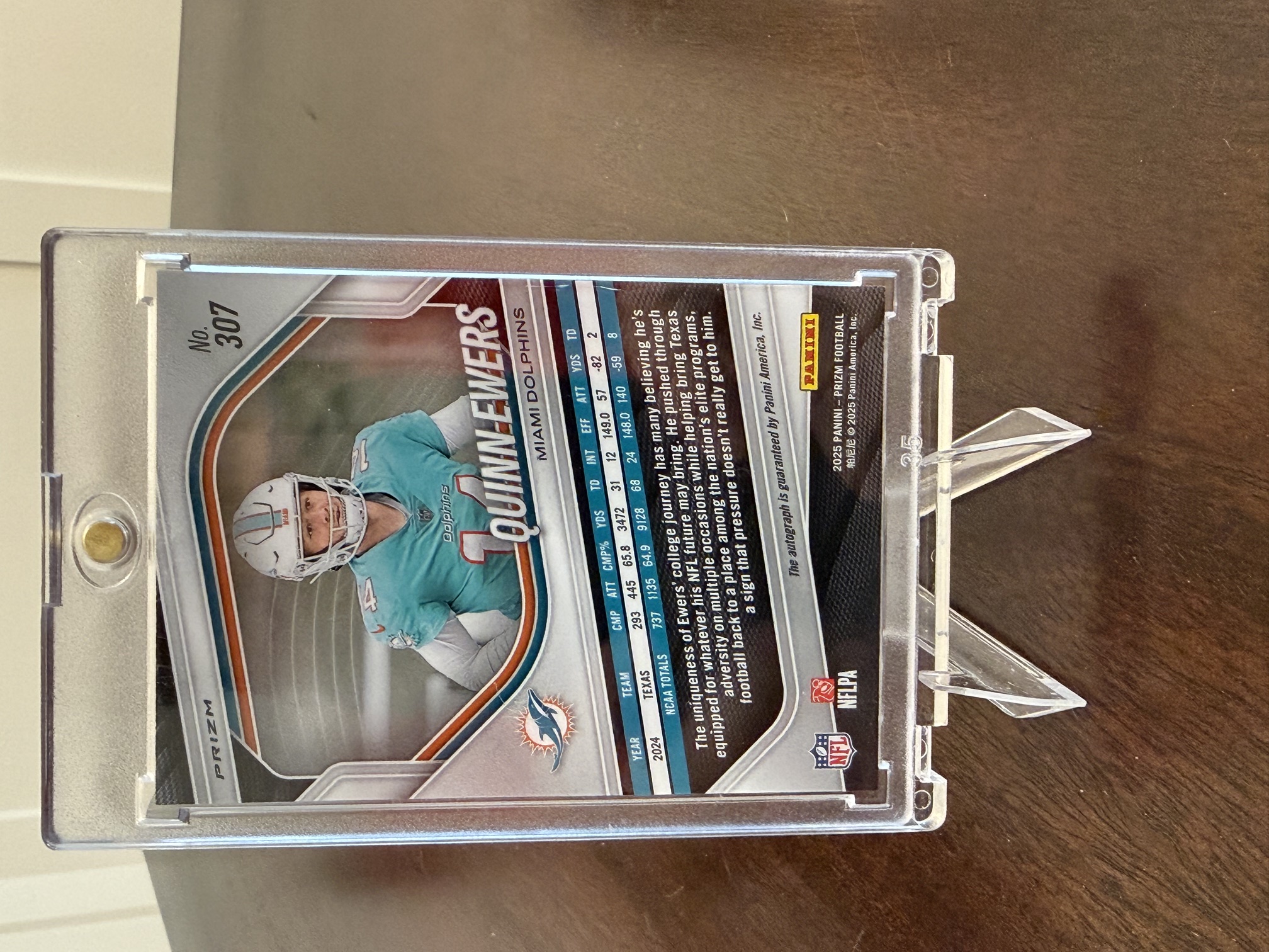 Back of card