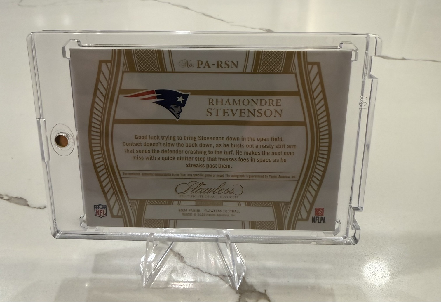 Back of card