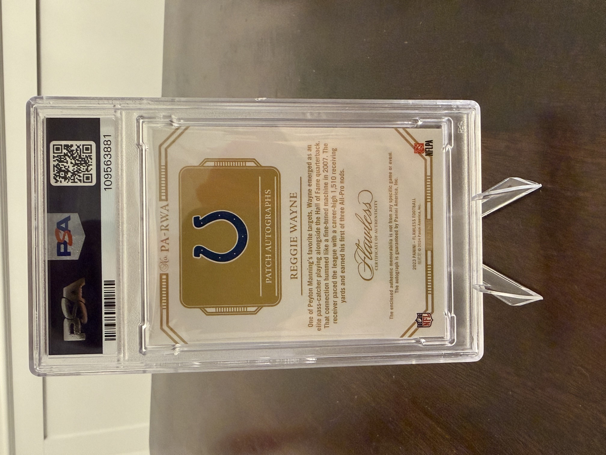 Back of card