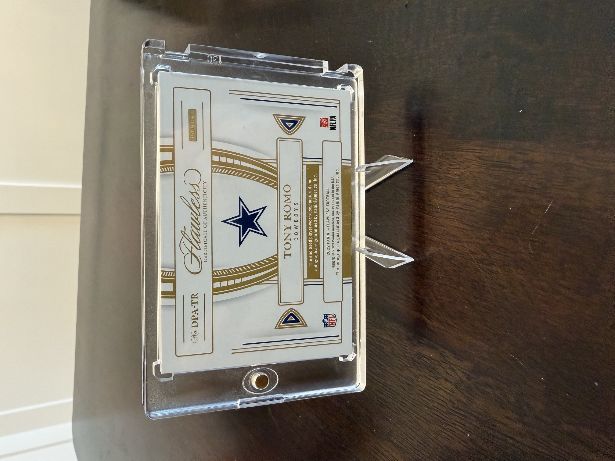 Back of card