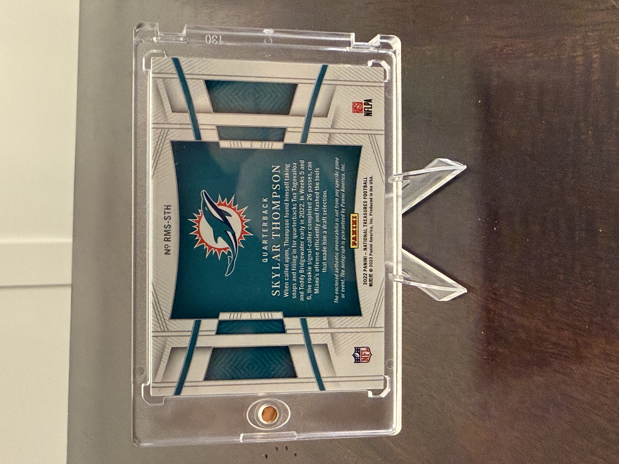 Back of card