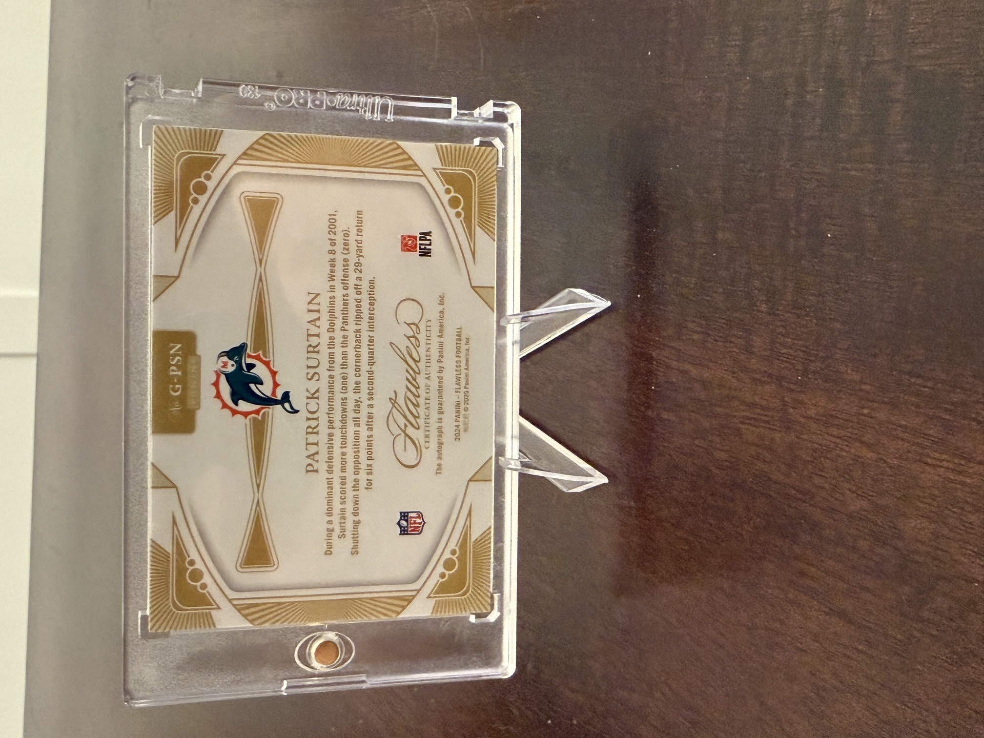 Back of card