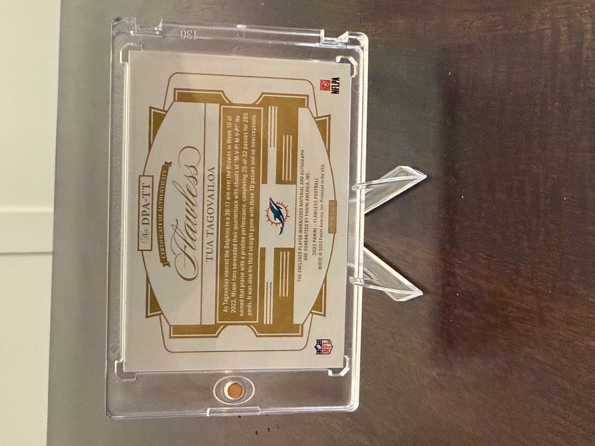 Back of card